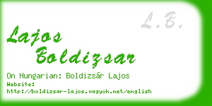 lajos boldizsar business card